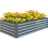 VEVOR Super Brand Day, VEVOR Galvanized Raised Garden Bed, Various specifications, Metal Planter Box, Gray Steel Plant Raised...