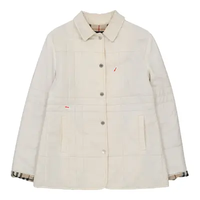 Burberry London Jacket - Small Cream Cotton | Size: small