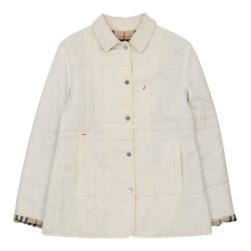 Burberry London Jacket - Small Cream Cotton | Size: small