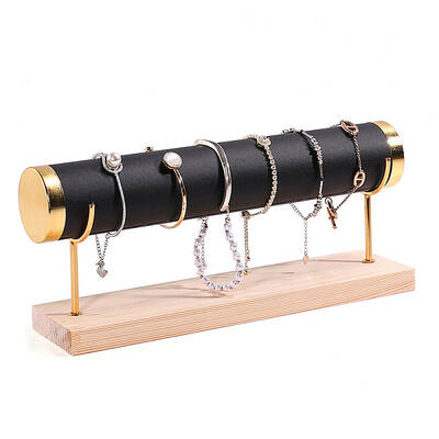 PU Leather T Bar Bracelet Display Rack