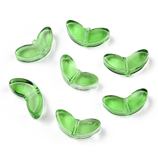 Spray Painted Transparent Glass Beads
