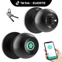 Fingerprint Smart Lock,Keyless Entry Door Lock,1 Count Smart Door Knob with APP,Biometric Lock Great for Bedroom,Garage,Apart...