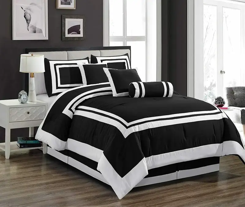 Caprice 7-Piece Hotel style Border Frame Comforter Set