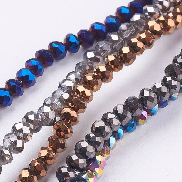Electroplate Glass Bead Strands