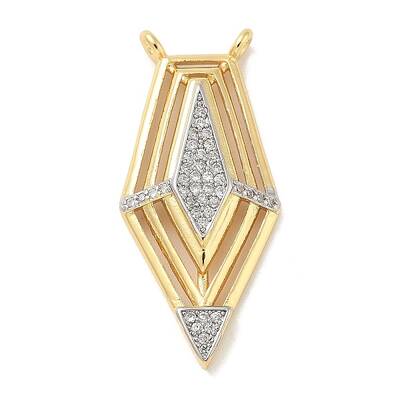 Brass Micro Pave Cubic Zirconia Pendants