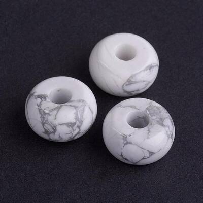 Natural Howlite European Beads