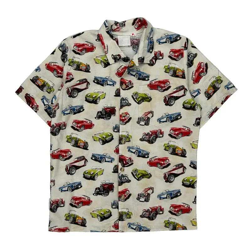 Unbranded Graphic Hawaiian Shirt - Large Multicoloured Cotton