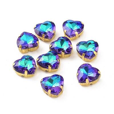 Heart Sew on Rhinestone