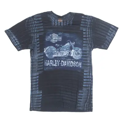 HARLEY DAVIDSON Malaga Spain Mens Biker T-Shirt Black M