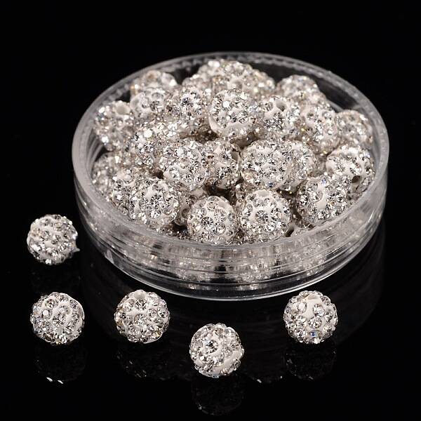 Polymer Clay Rhinestone Beads