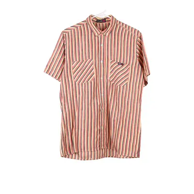 Club C2 Striped Short Sleeve Shirt - Medium Brown Cotton