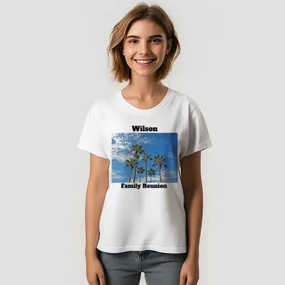 Palm Trees Blue Sky Custom Family Reunion T-Shirt