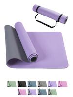 Exercise Yoga Mat 1/2-Inch Thick w/Carry Strap Gym Pilates Meditation Fitness
