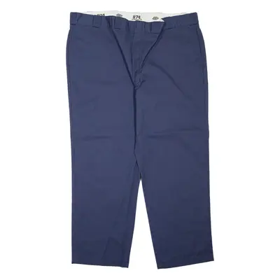 DICKIES 874 Workwear Mens Trousers Blue Regular Straight W42 L30