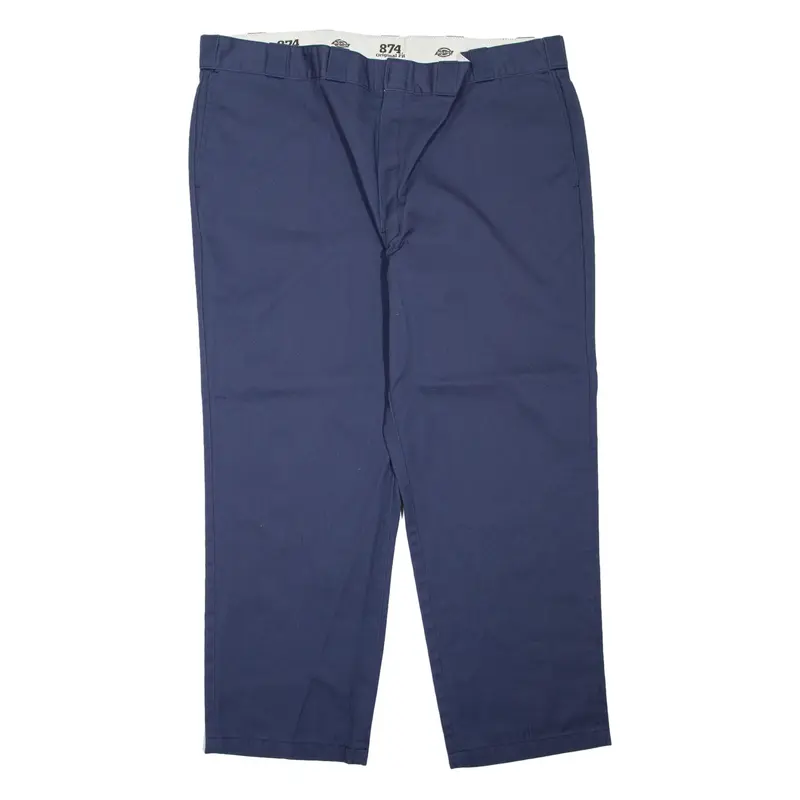 DICKIES 874 Workwear Mens Trousers Blue Regular Straight W42 L30