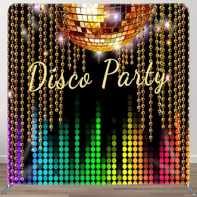 Aperturee Glitter Disco Party Fabric Backdrop Cover for Birthday - Aperturee