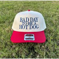 Bad Day To Be a Hot Dog Embroidered Trucker Hat Otto Five Panel Pro Style Baseball Cap, Idea Summer Adjustable Headwear Outfi...