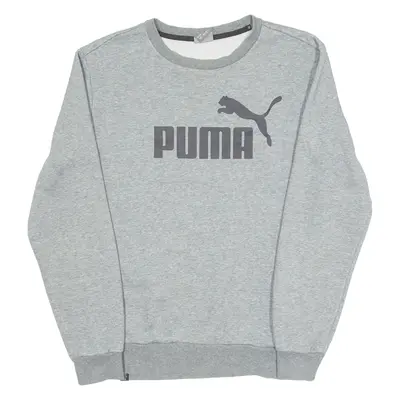 PUMA Mens Sweatshirt Grey Crew Neck M