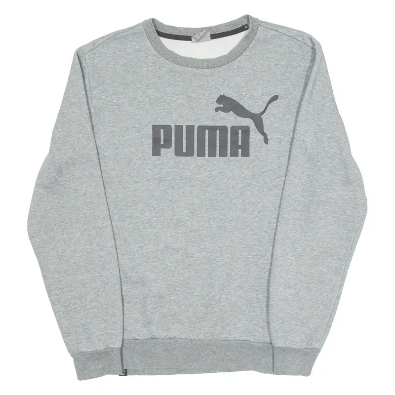 PUMA Mens Sweatshirt Grey Crew Neck M