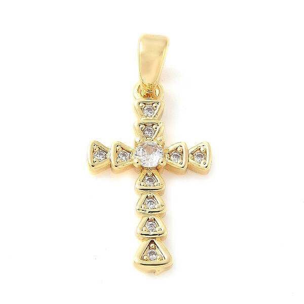 Brass Micro Pave Cubic Zirconia Pendants