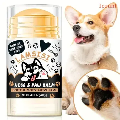 Dog Paw & Nose Balm, Soothing Moisturizer, All Season Protection, Barrier for Dry and Cracked Paws, No Messy Pet Paw Protecti...