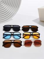 Cool Vintage Tinted Lens Top Bar Glasses , Outdoor Sports Double Bridge Trends for Women Men, Modern Travel Accessories for B...