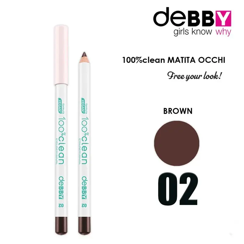 Debby 100% Eye Pencil Clean 2 Brown