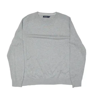 NAUTICA Jumper Grey Tight Knit Mens M
