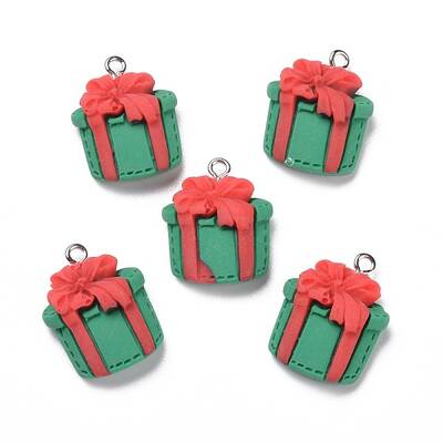 Christmas Opaque Resin Pendants