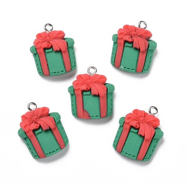 Christmas Opaque Resin Pendants