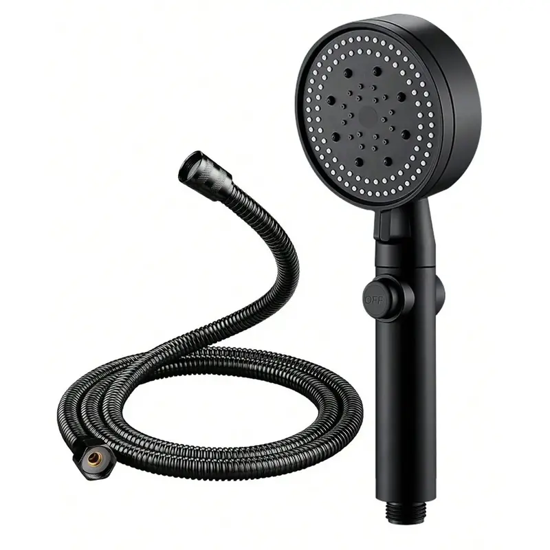 High-pressure Showerhead with Hose, 1 Count Handheld Shower Head with 5 Spray Modes, Durable Filtered Showerhead, Shower Equi...