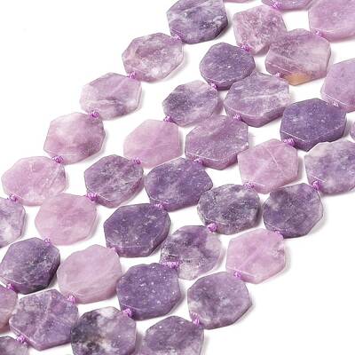 Natural Lepidolite Beads Strands