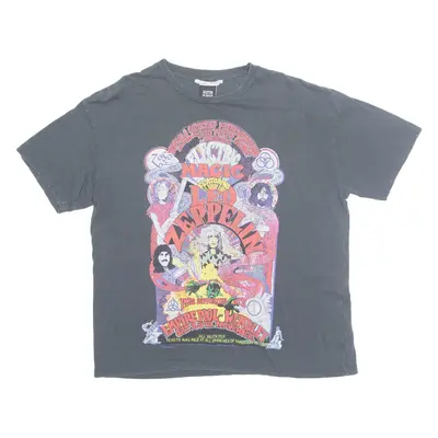 PULL&BEAR Led Zeppelin Mens Band T-Shirt Grey M