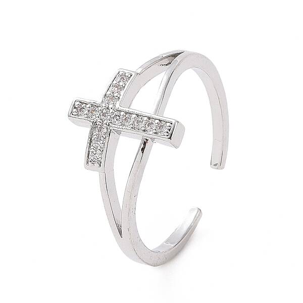 Brass Micro Pave Cubic Zirconia Rings