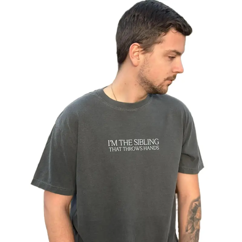 Sibling That Throws Hands Comfort Colors T-Shirt Cotton Menswear Top Underwear