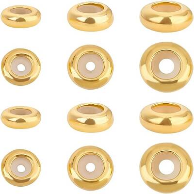 12Pcs 3 Styles 925 Sterling Silver Beads