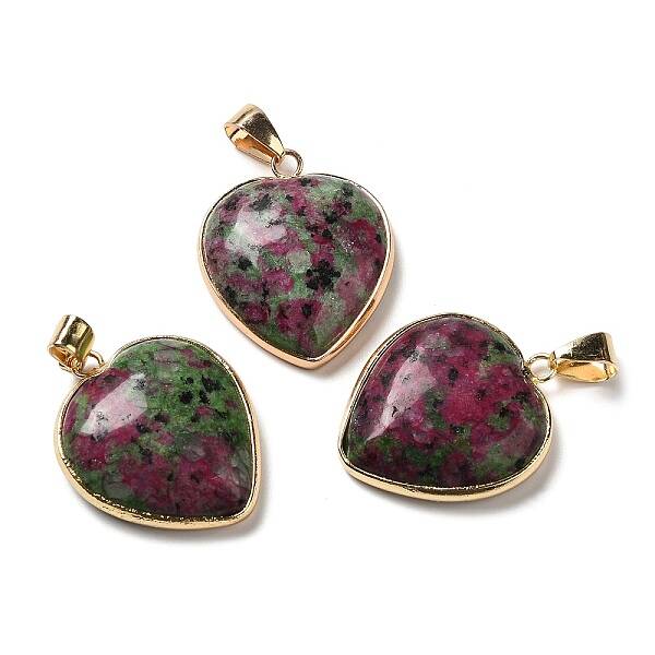 Natural Ruby in Zoisite Pendants