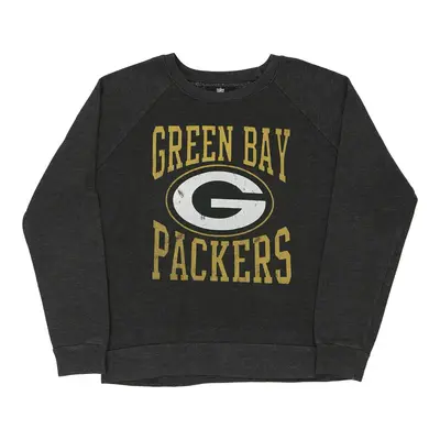 Green Bay Packers Nfl Sweatshirt - Large Grey Cotton Blend