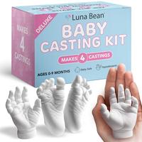 Luna Bean Baby Hands and Feet Casting Kit 4pc – Perfect Gift for New Parents, Baby Showers, Nursery Décor and Maternity