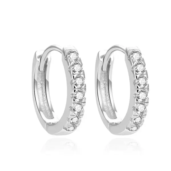 Beneto Fascinating silver earrings with zirconia AGUC1664