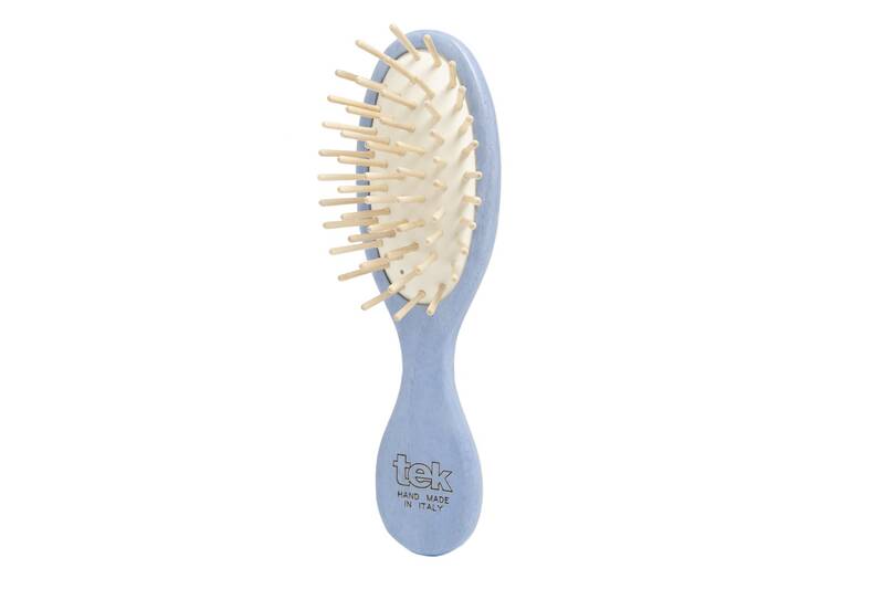 Tek - Blue Mini Oval Hair Brush | Gentle on Scalp & Hair