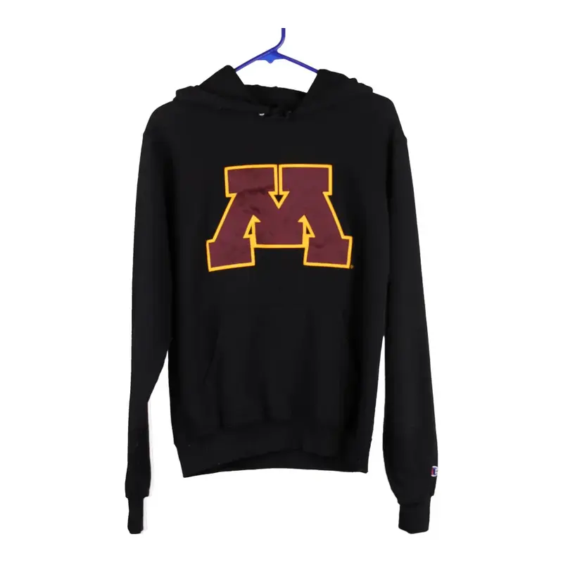 Minnesota University Champion College Hoodie - Small Black Cotton Blend