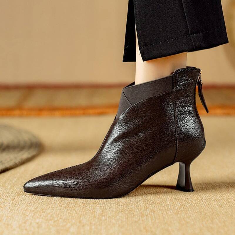 CHIKO Aero Pointy Toe Kitten Heels Ankle Boots