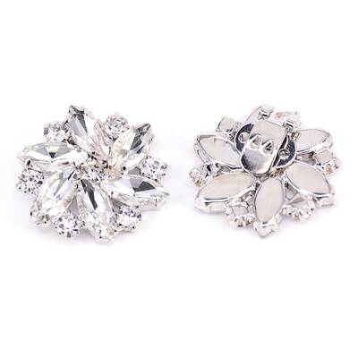 Alloy Rhinestone Shoe Clip Findings