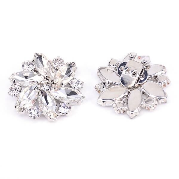 Alloy Rhinestone Shoe Clip Findings
