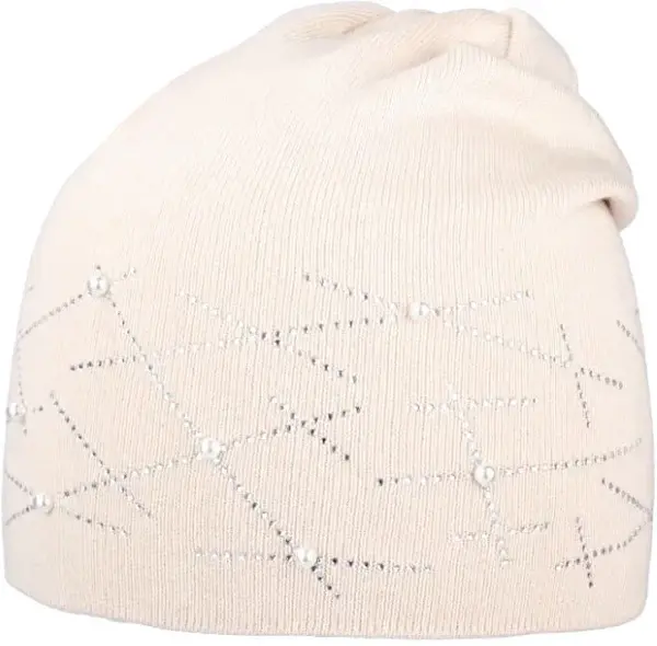 Capu Cappello Da Donna panna con brillantini