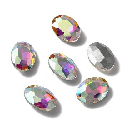 Pointed Back Glass Rhinestone Cabochons