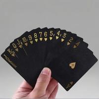 Playing Card, 1 Box Waterproof Plastic Poker Game for Adults & Kids, Gold Foil Card Deck, Party Game Supply, Gift Poker Cards...