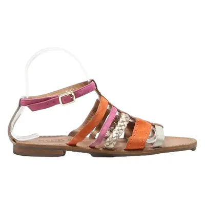 GEOX Strappy Sandals Brown Leather Womens UK 6