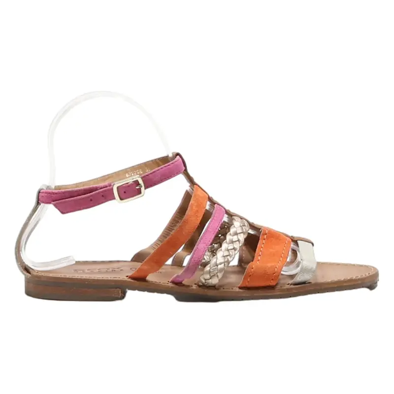 GEOX Strappy Sandals Brown Leather Womens UK 6